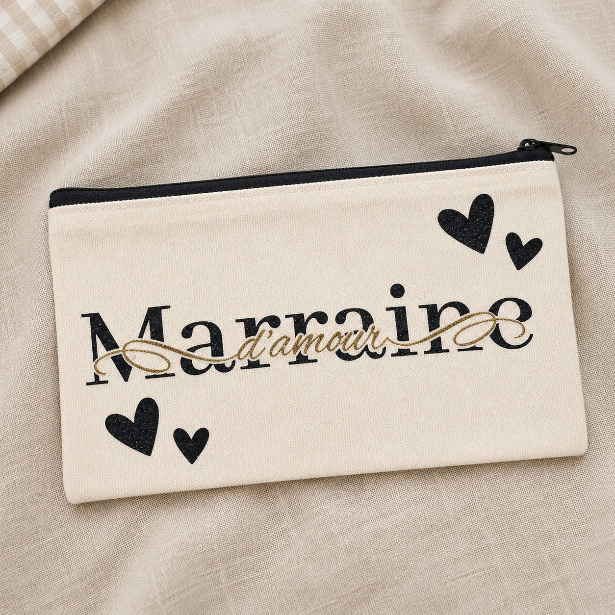 Trousse Marraine – rectangle et cœur