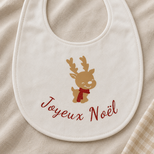 Bavoir Bébé Noël – Renne Joyeux Noël