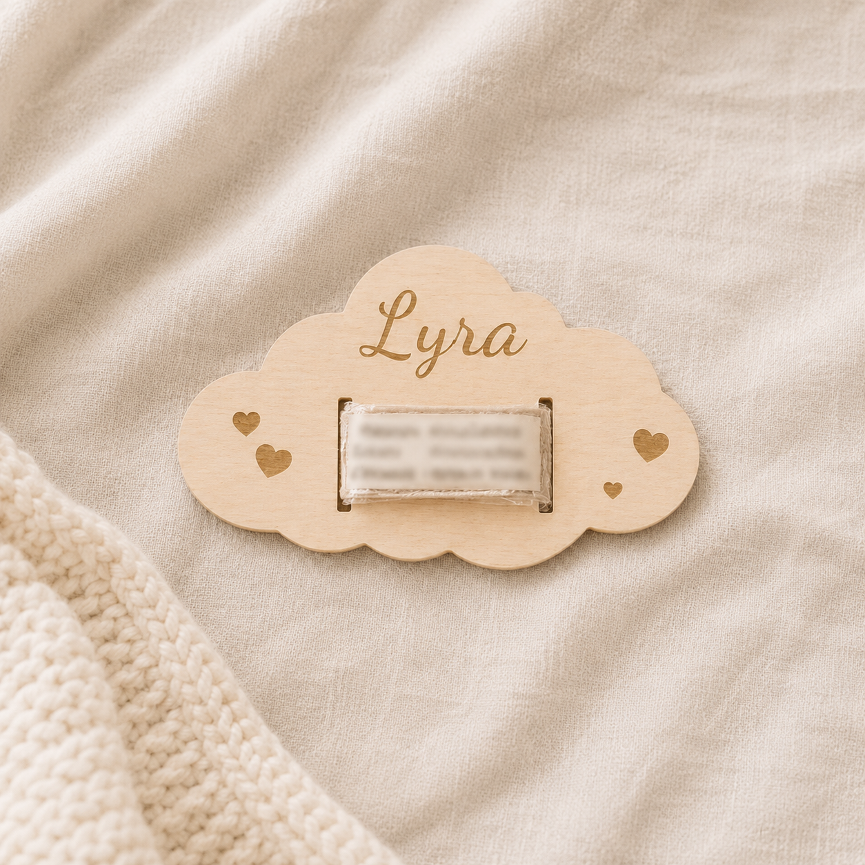 Support personnalisé pour le bracelet de naissance