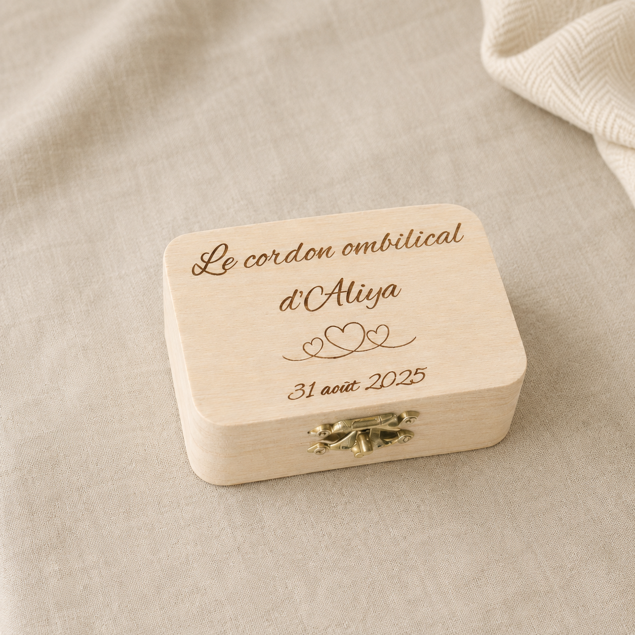 Boîte pour cordon ombilical personnalisée