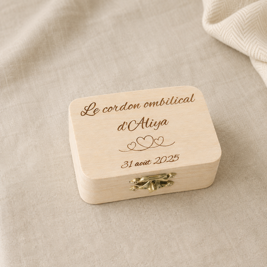 Boîte pour cordon ombilical personnalisée