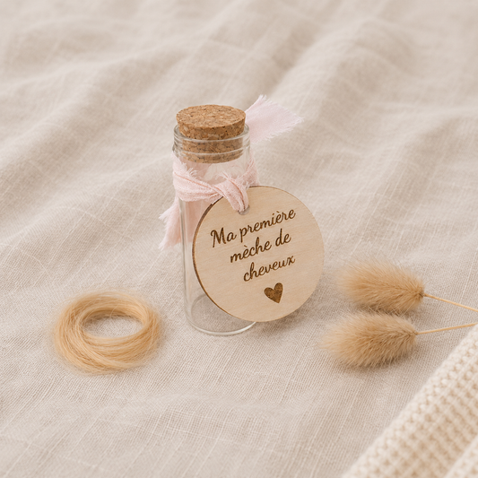 Fiole première mèche de cheveux bébé