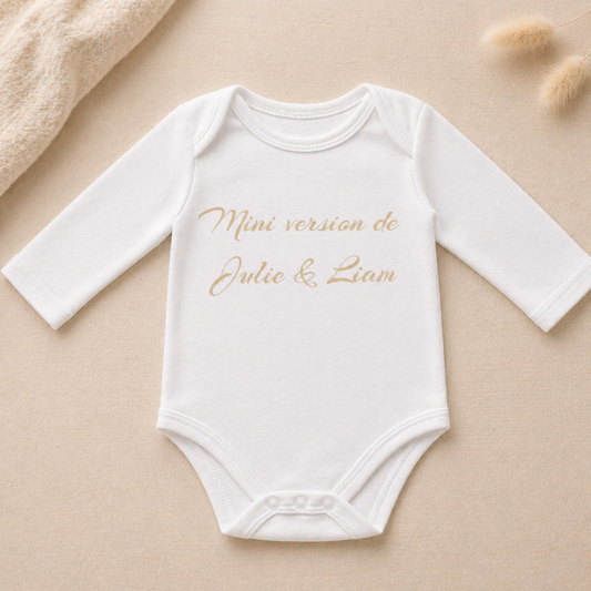 Body bébé personnalisé avec prénom ou texte au choix
