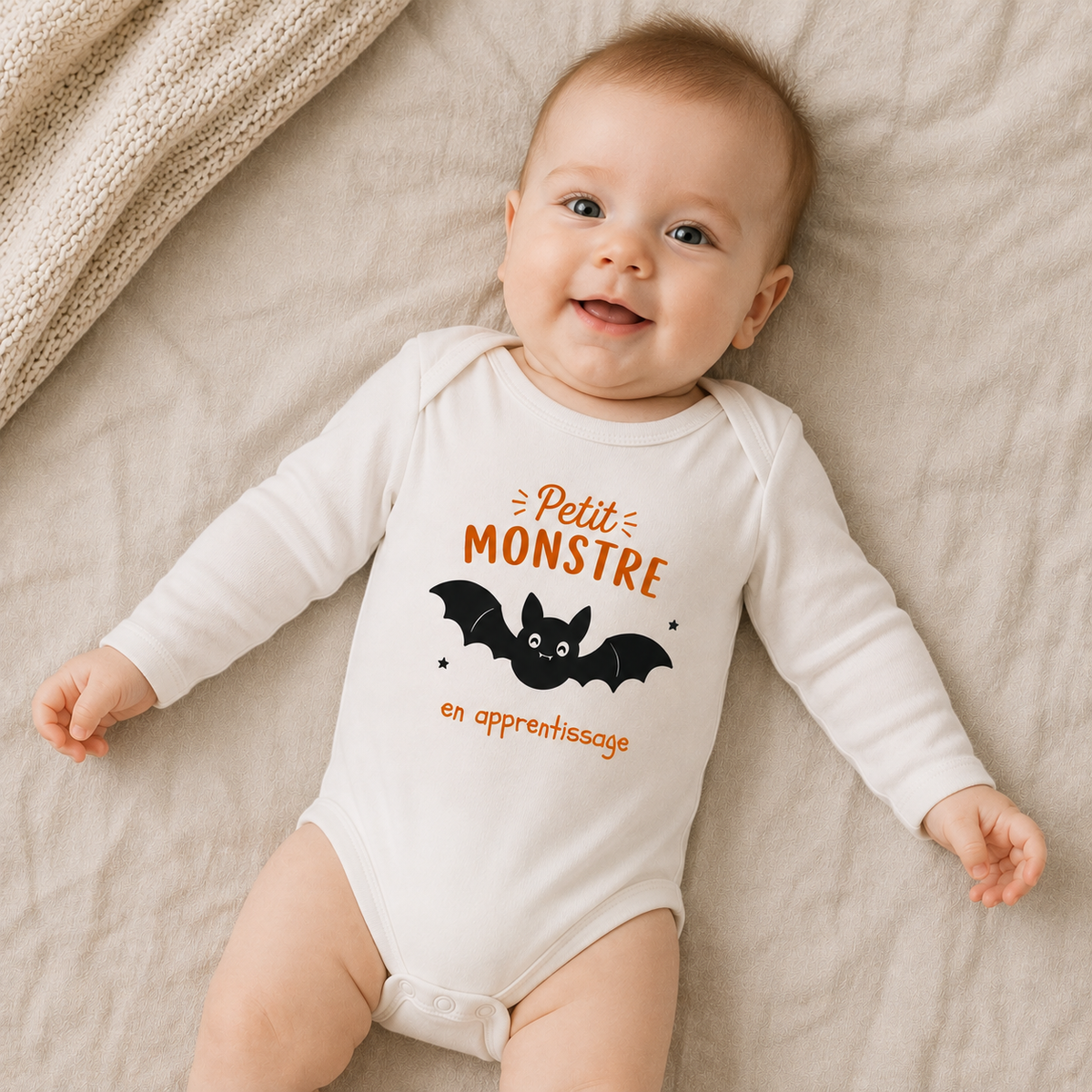 Body blanc d'Halloween - Citrouille, sorcière, chauve-souris ou fantôme