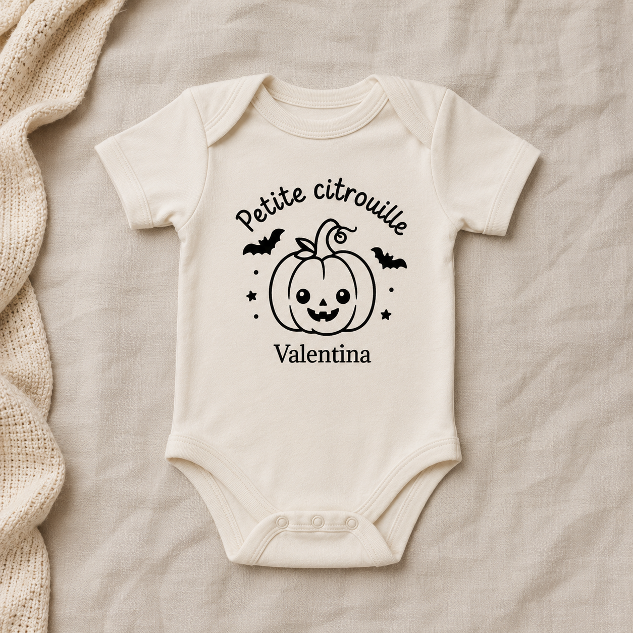 Body bébé Halloween personnalisé – Petite citrouille