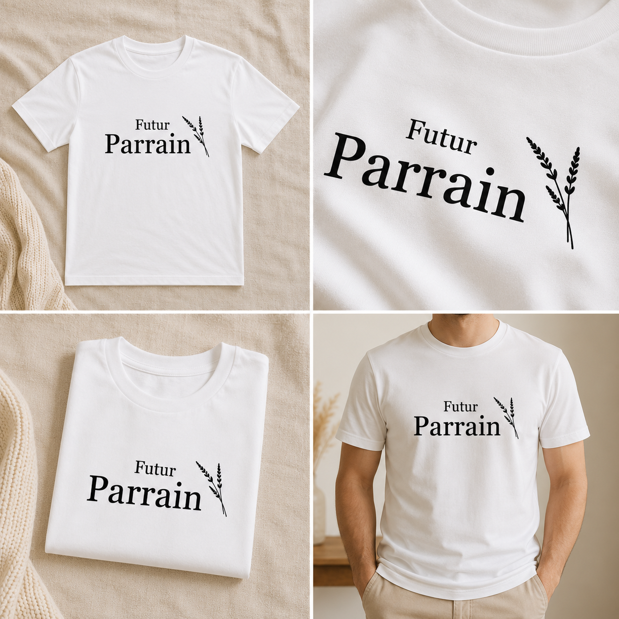 T-shirt personnalisé Futur Parrain