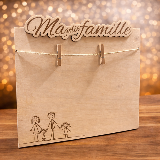 Cadre photo pêle-mêle en bois