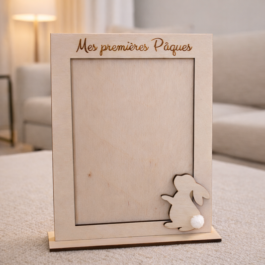 Cadre photo “Mes premières Pâques” en bois