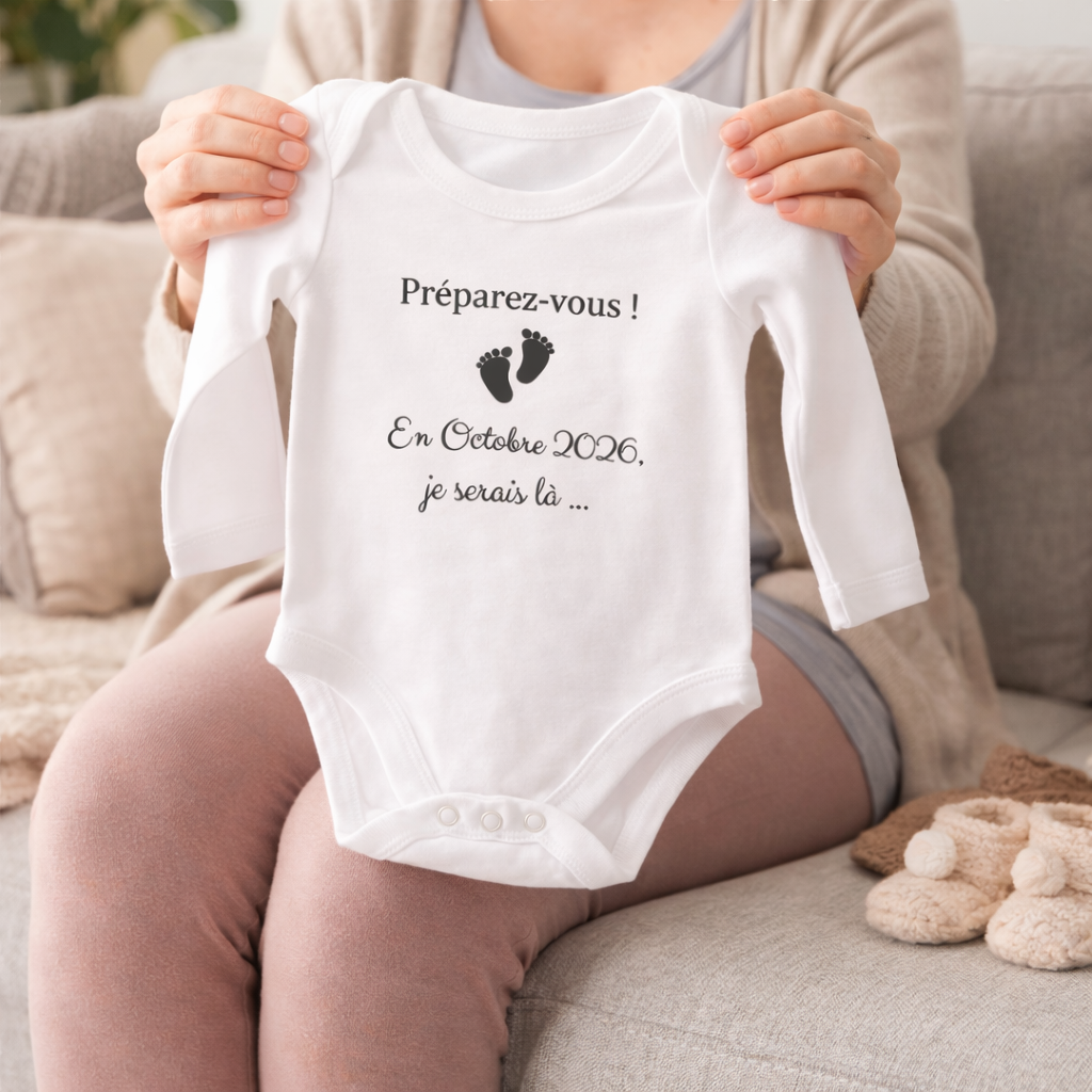 Body bébé annonce grossesse personnalisé