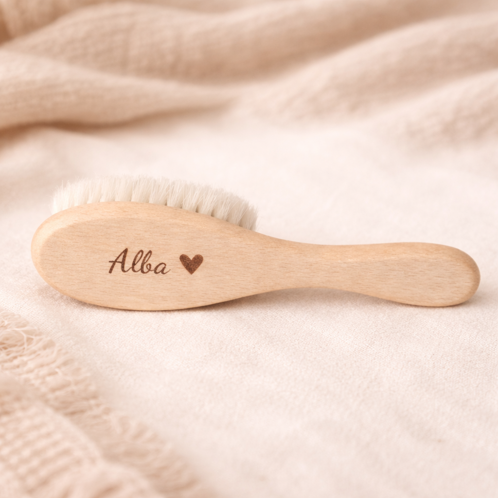 Duo de brosse et peigne bébé personnalisés