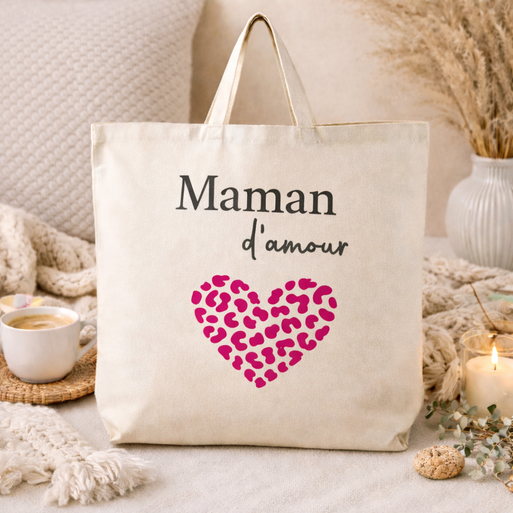 Tote bag Maman d’amour personnalisé