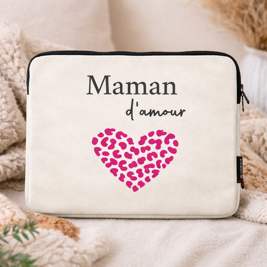 Housse d’ordinateur 15 pouces Maman d’amour – Pochette PC personnalisée