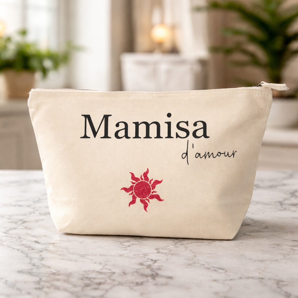 Grande pochette en coton personnalisable