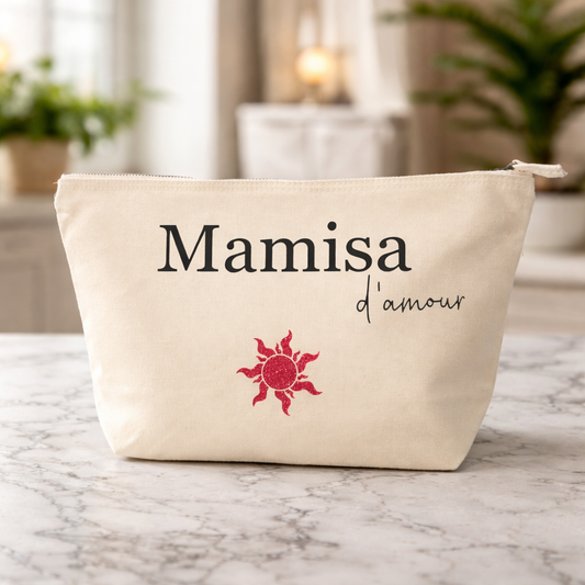 Grande pochette en coton personnalisable