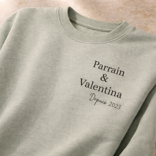 Sweat personnalisé pour Parrain, Papa, ...