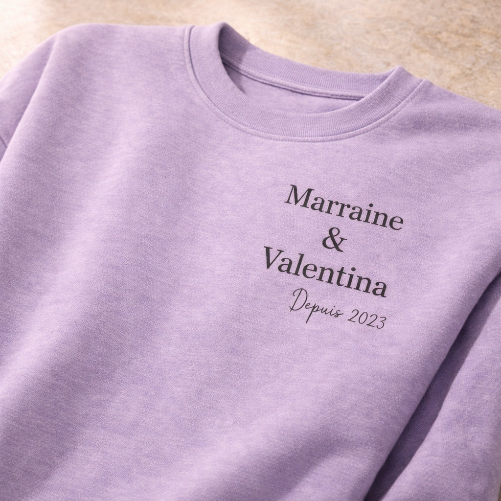 Sweat personnalisé pour Marraine, Maman, ...