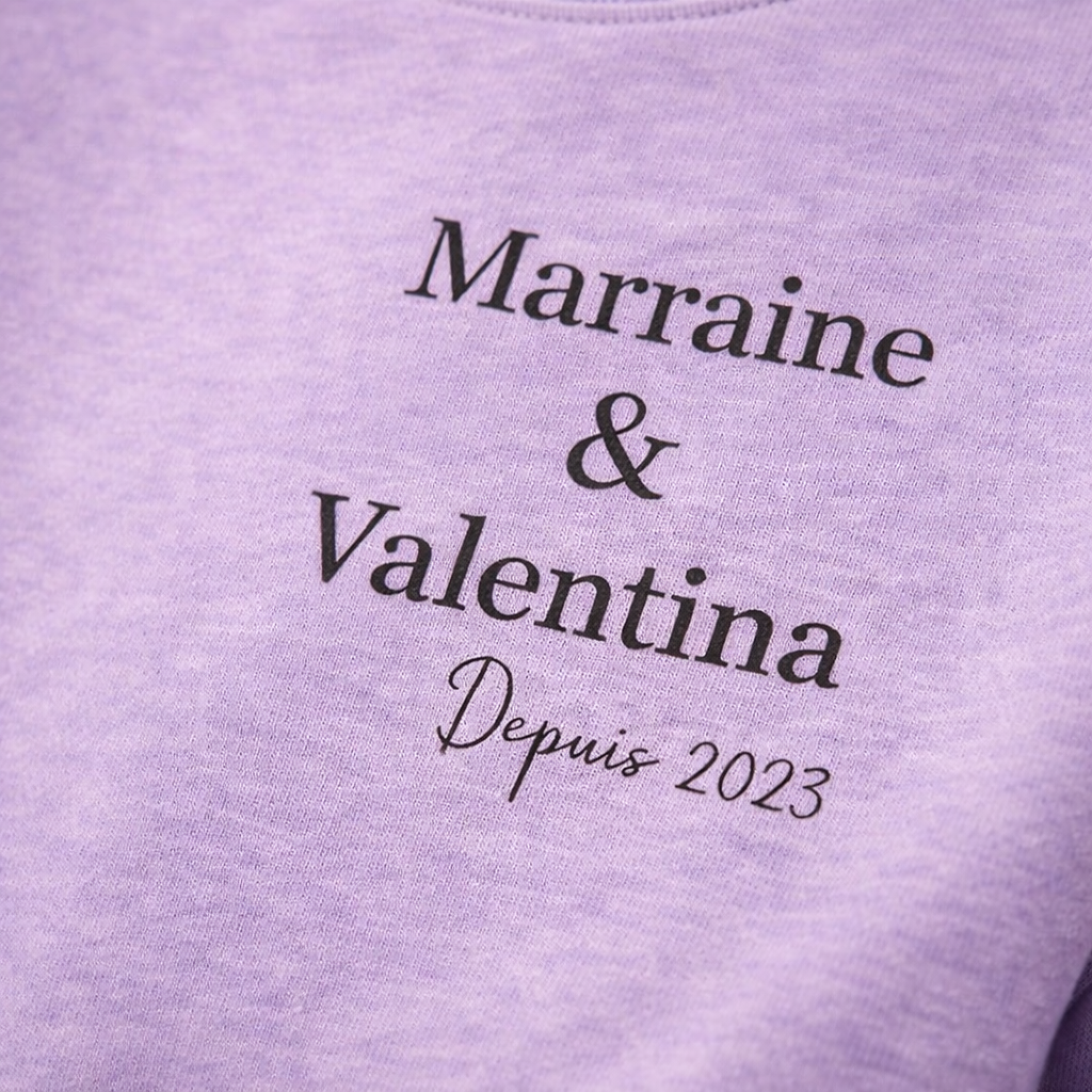 Sweat personnalisé pour Marraine, Maman, ...