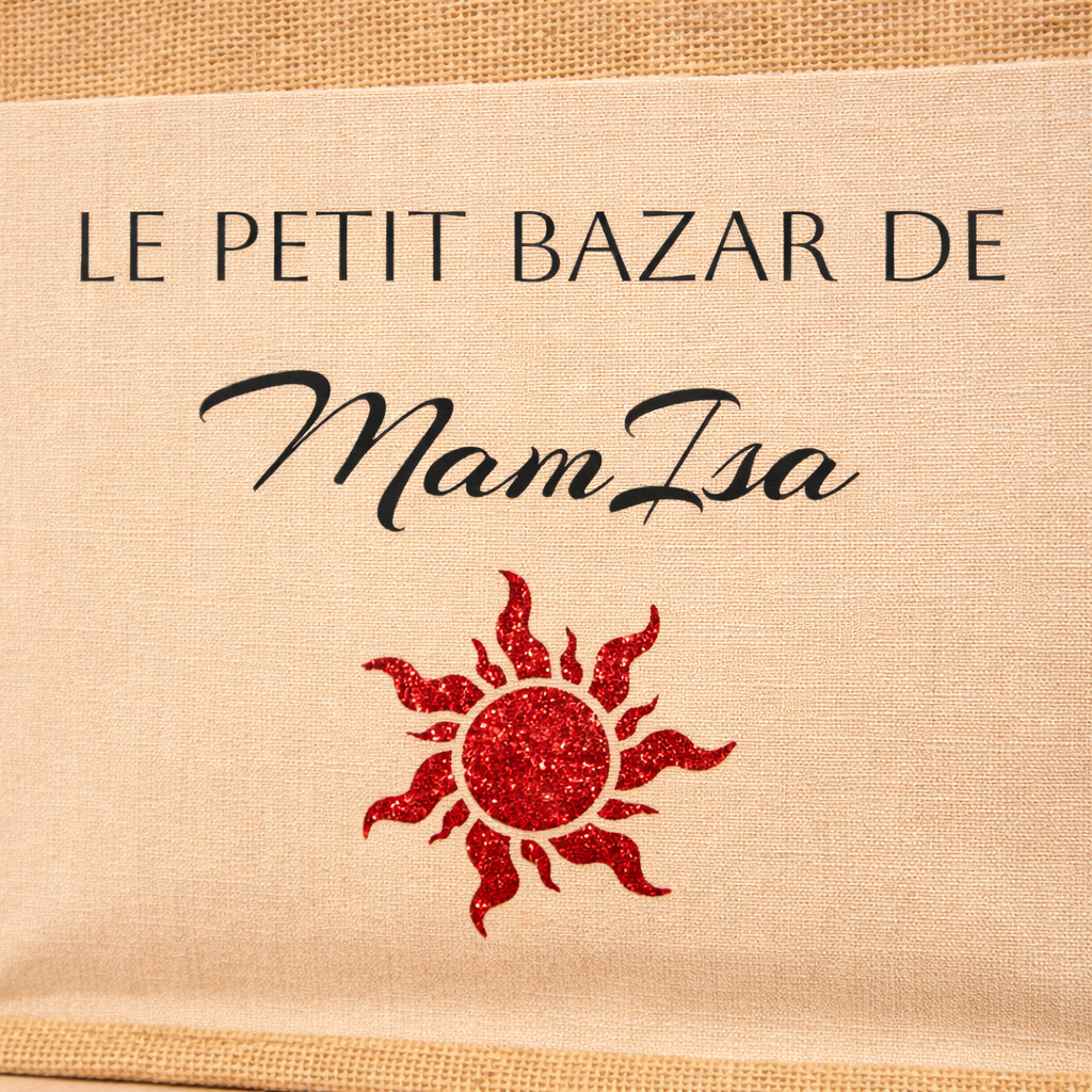 Grand sac en toile de jute personnalisé