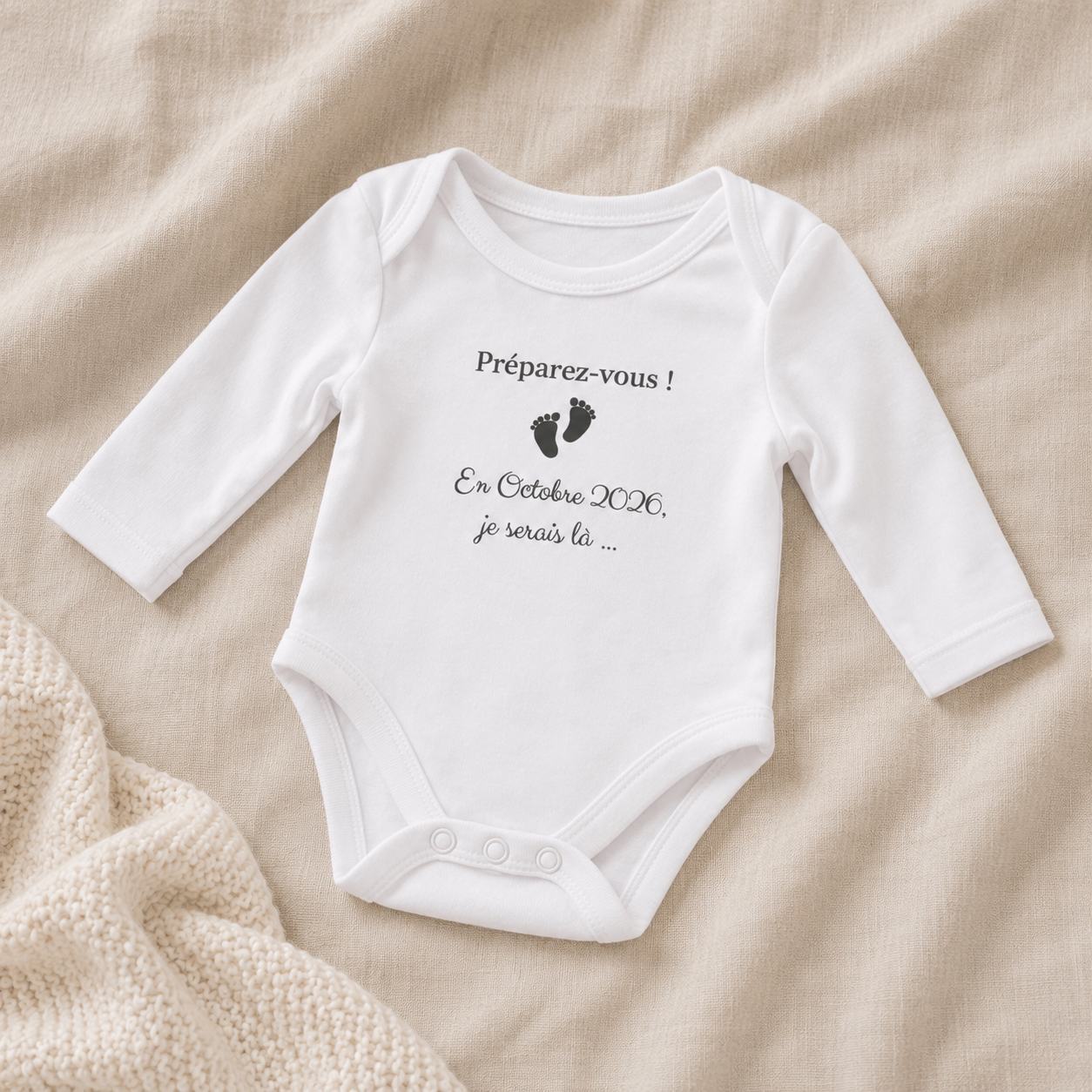 Body bébé annonce grossesse personnalisé