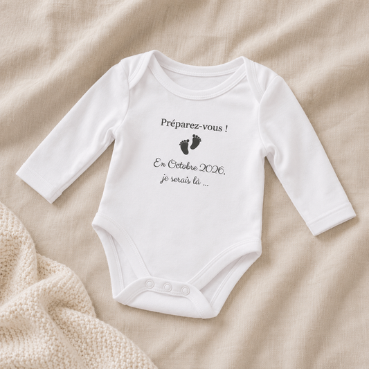 Body bébé annonce grossesse personnalisé