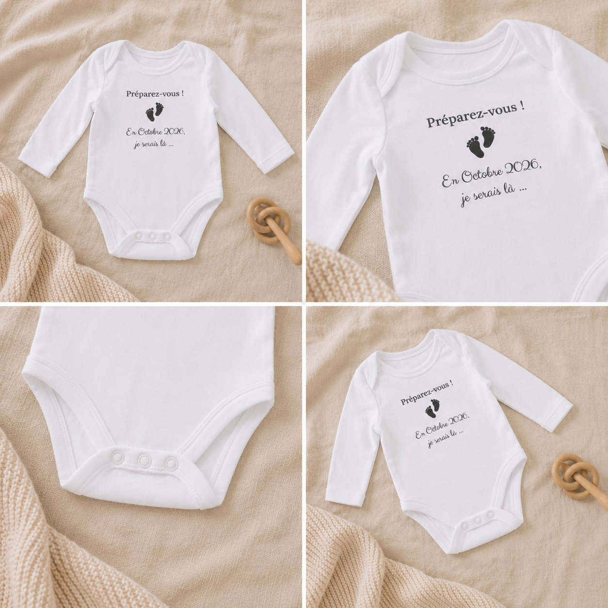 Body bébé annonce grossesse personnalisé
