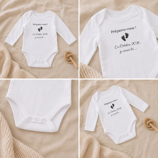 Body bébé annonce grossesse personnalisé