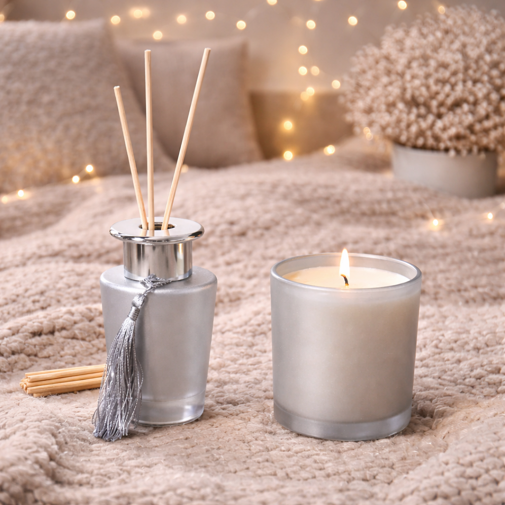 Duo bougie et diffuseur à la vanille personnalisés