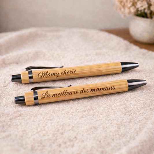 Stylo bille en bambou personnalisé