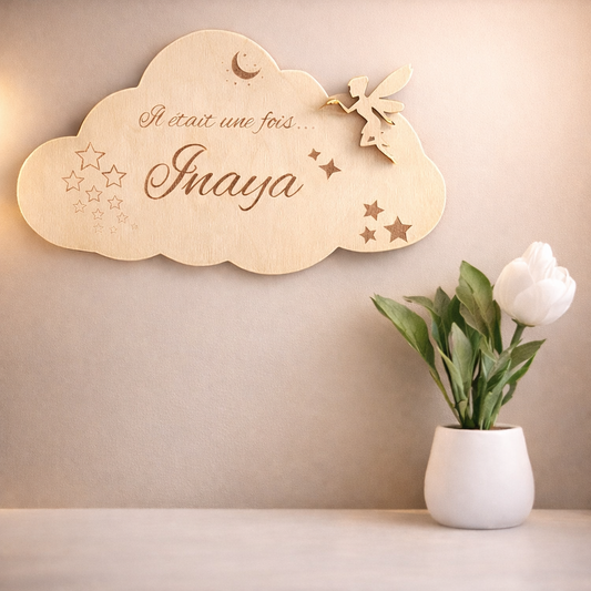 Nuage décoratif personnalisé en bois