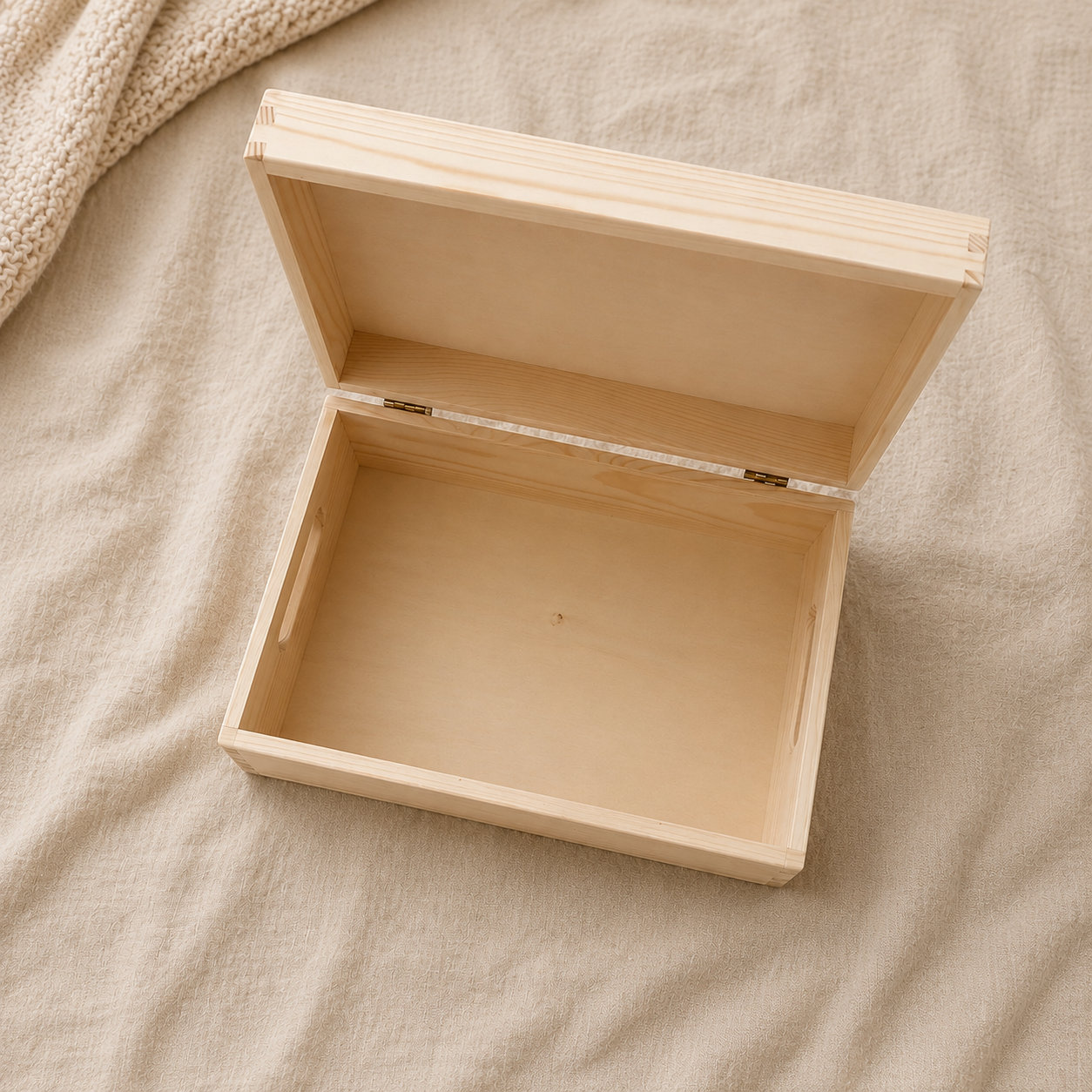 Boîte souvenirs de grossesse personnalisée en bois