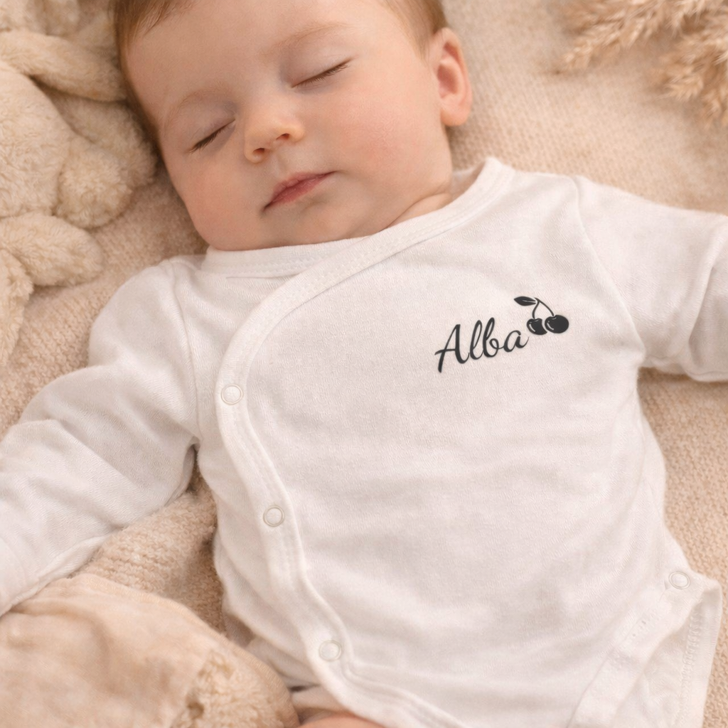 Body bébé à pression personnalisé avec prénom