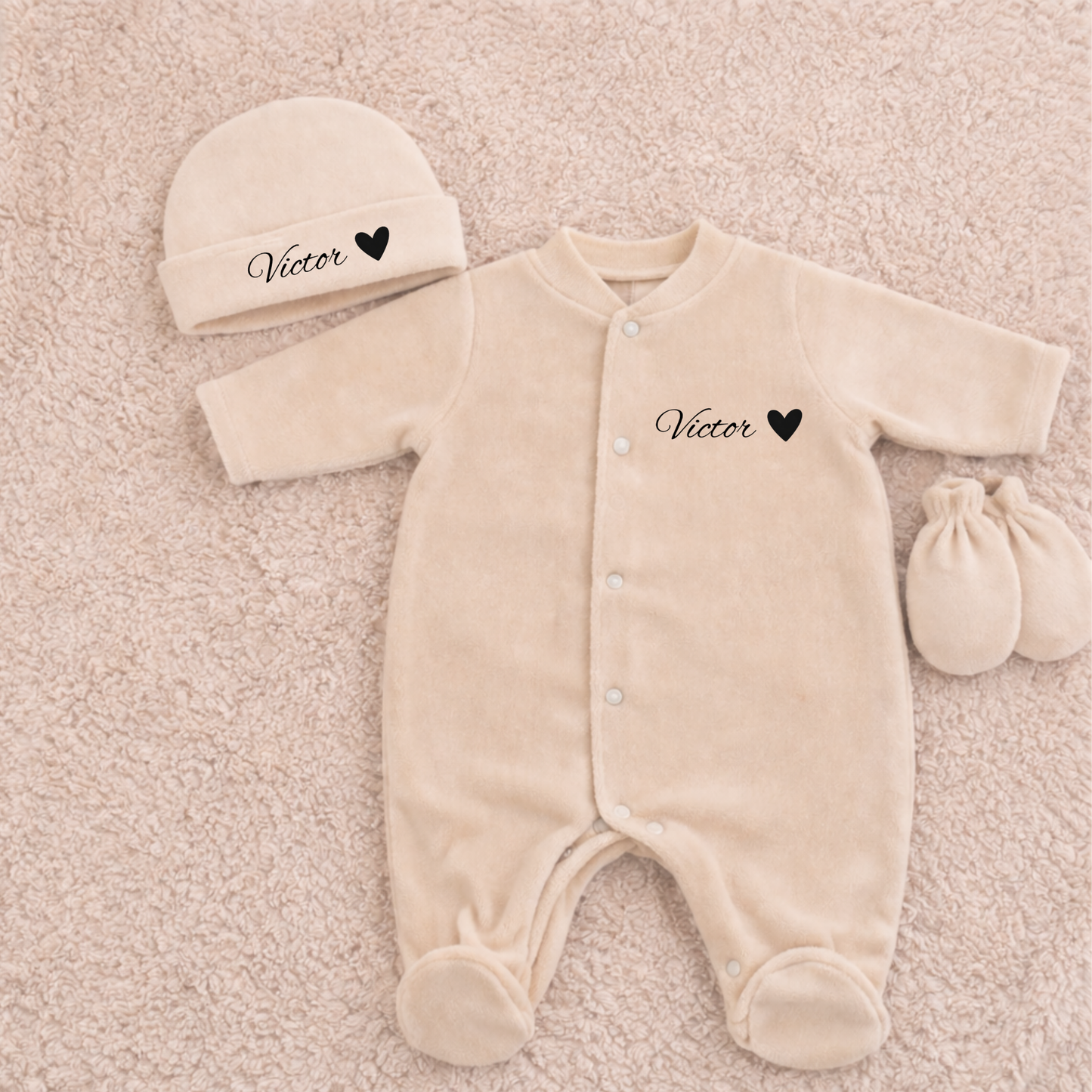 Box naissance textile taille S personnalisée – Coffret bébé naissance