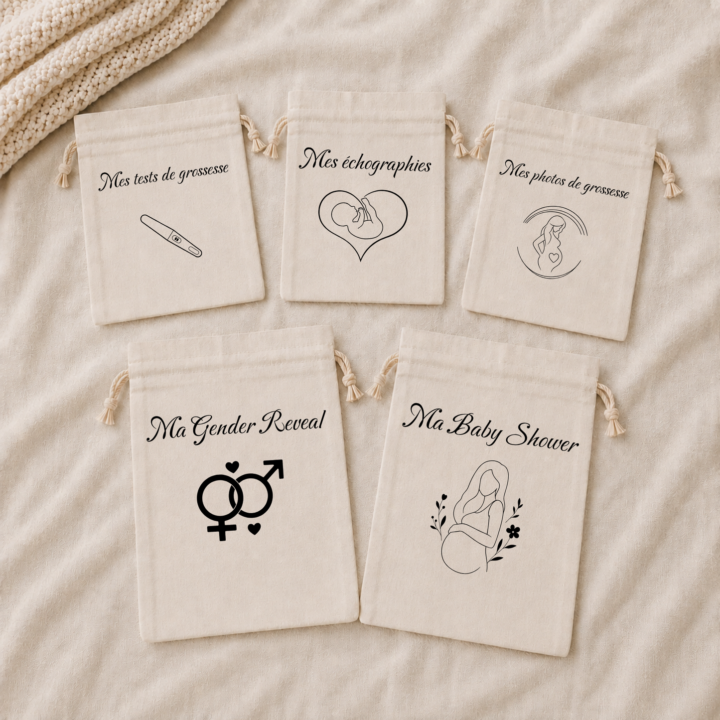 Coffret souvenirs de grossesse personnalisé