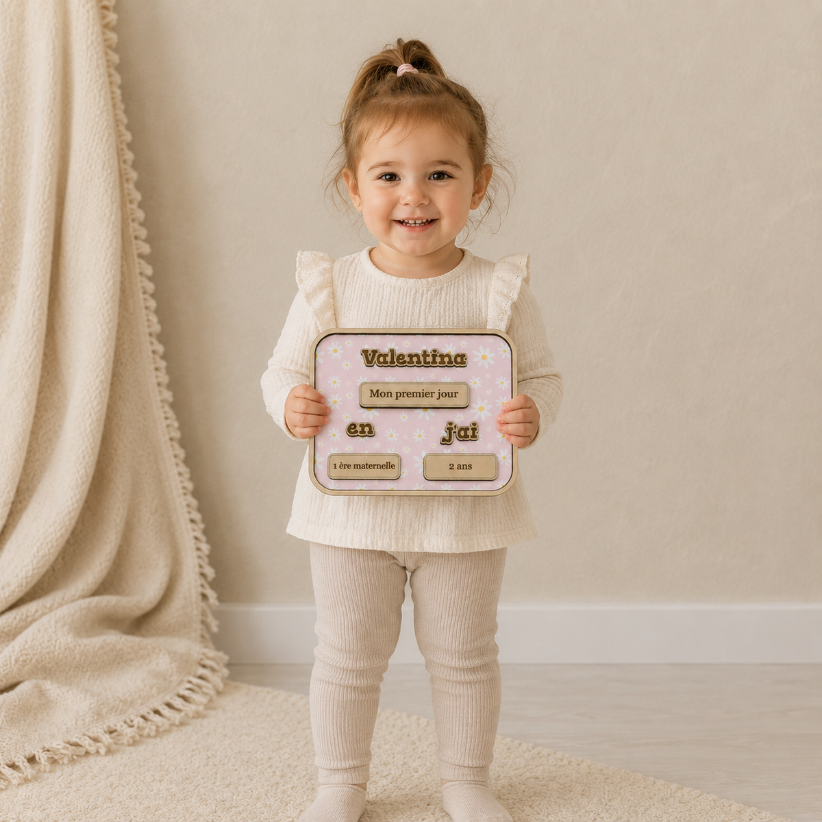 Plaque rentrée scolaire personnalisée - Motif au choix
