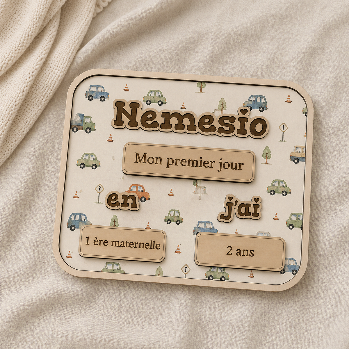 Plaque rentrée scolaire personnalisée - Motif au choix