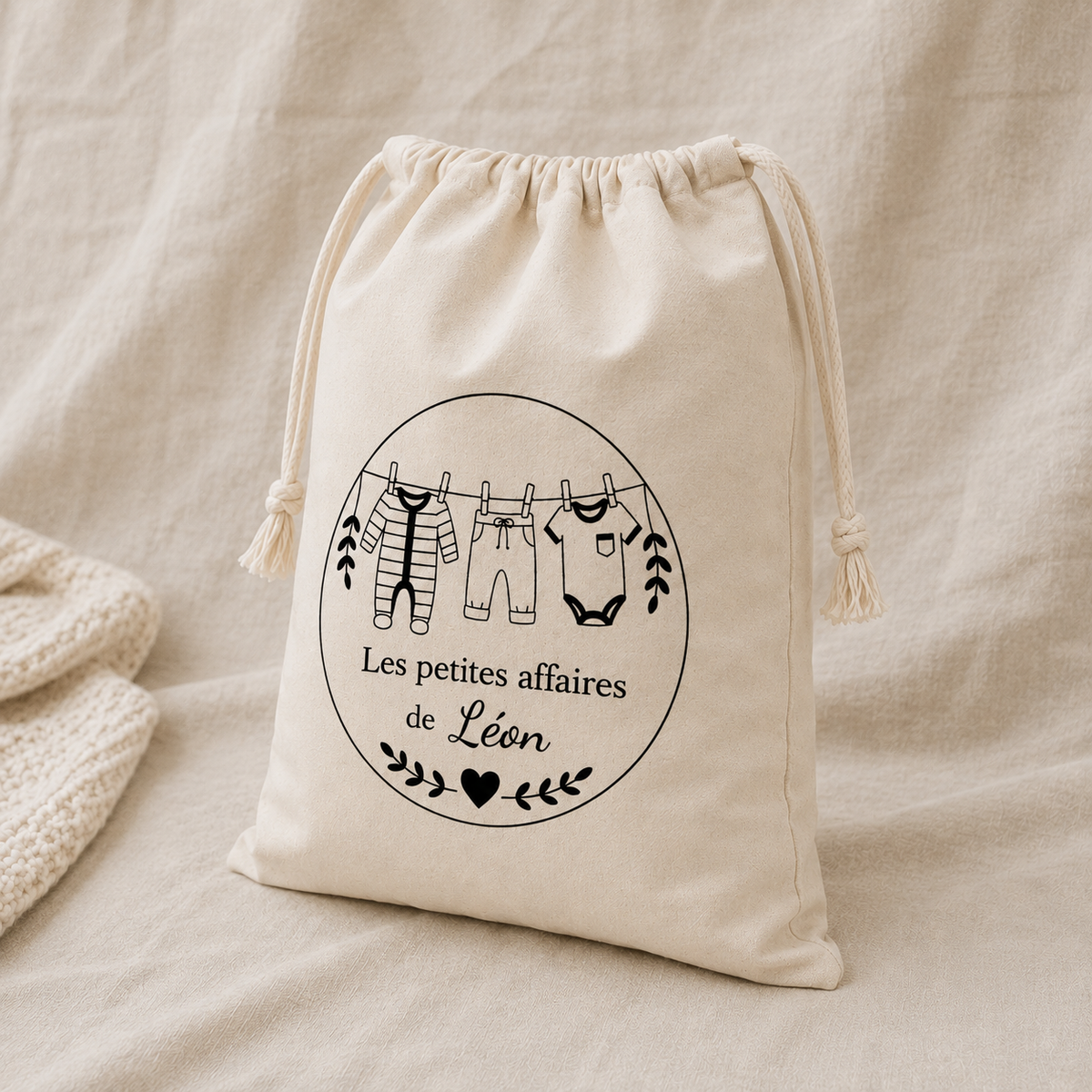 Pochon personnalisé bébé – Vêtements de rechange