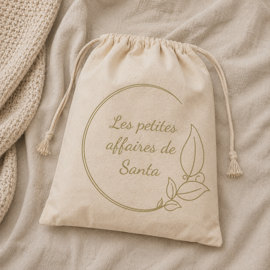 Pochon personnalisé bébé – Feuille