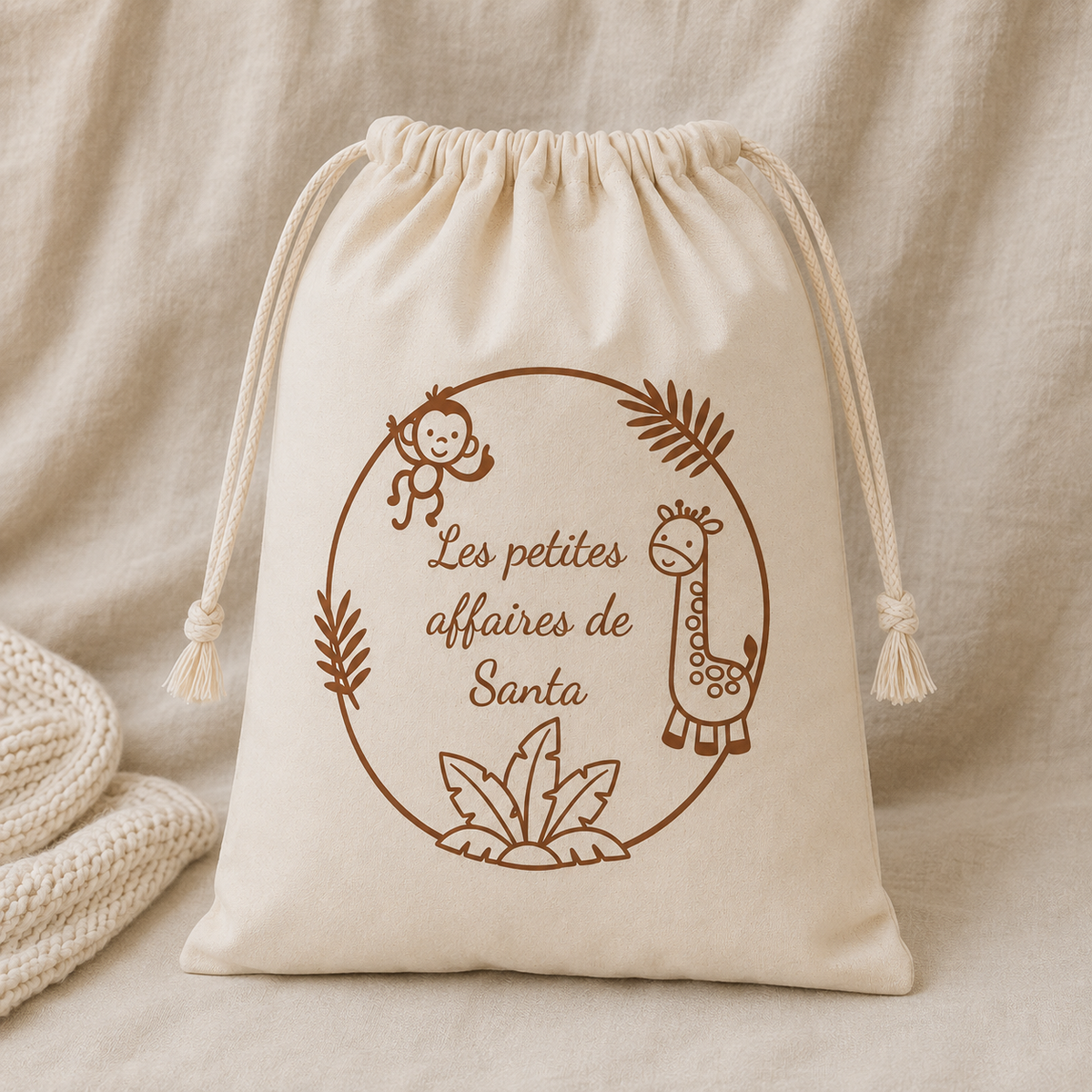 Pochon personnalisé bébé – Savane