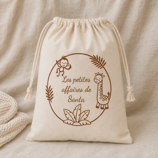 Pochon personnalisé bébé – Savane
