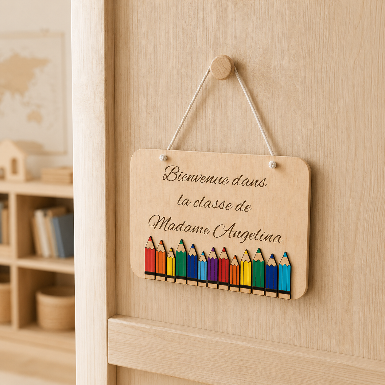 Pancarte “Bienvenue dans la classe de” personnalisée