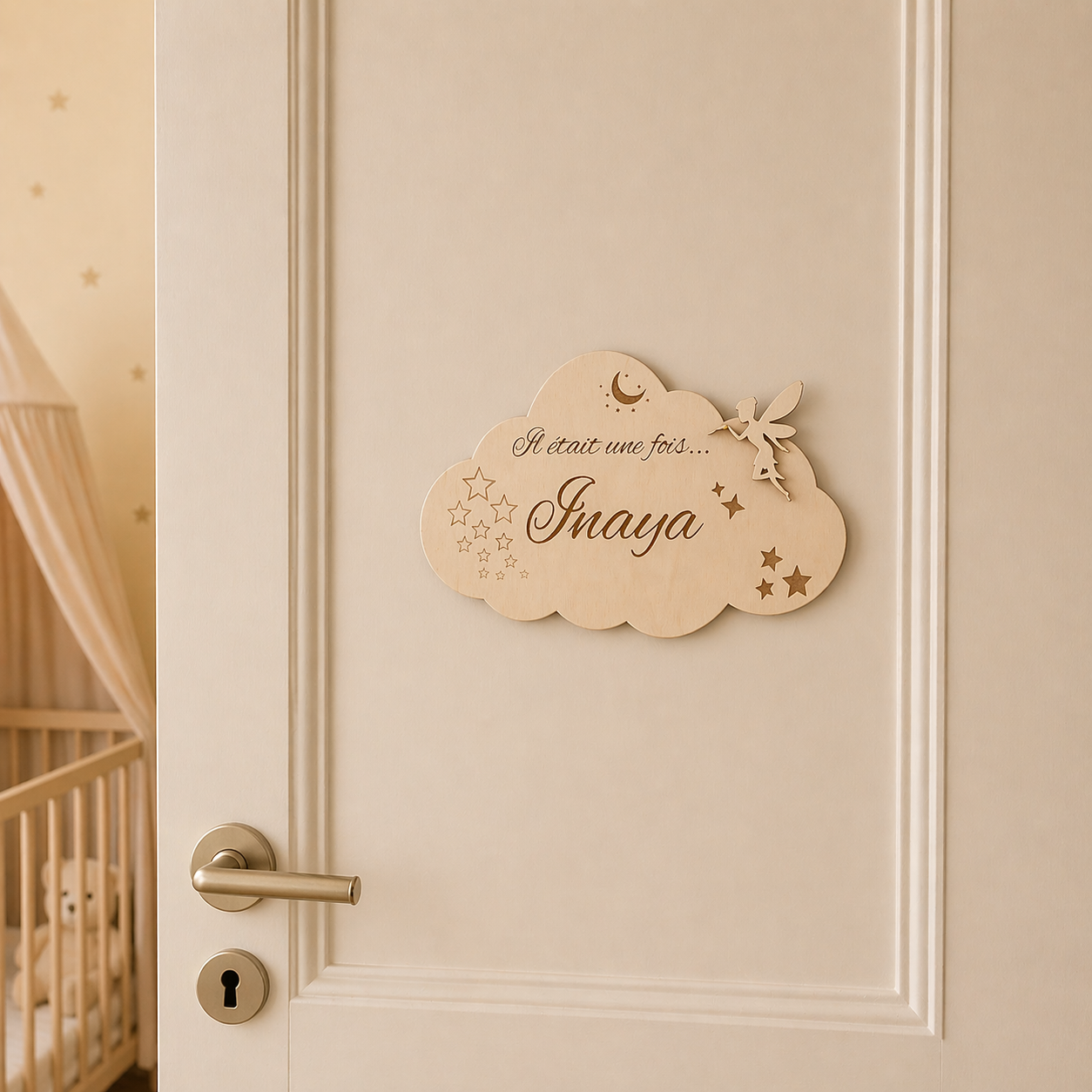 Nuage décoratif personnalisé en bois