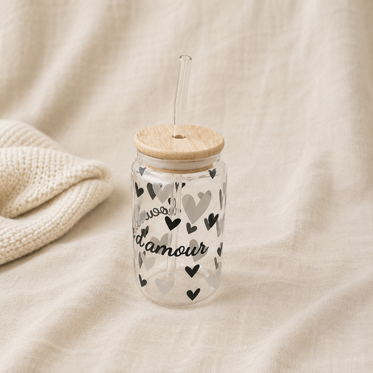 Gobelet en verre "Sœur d'amour" - 400 ml