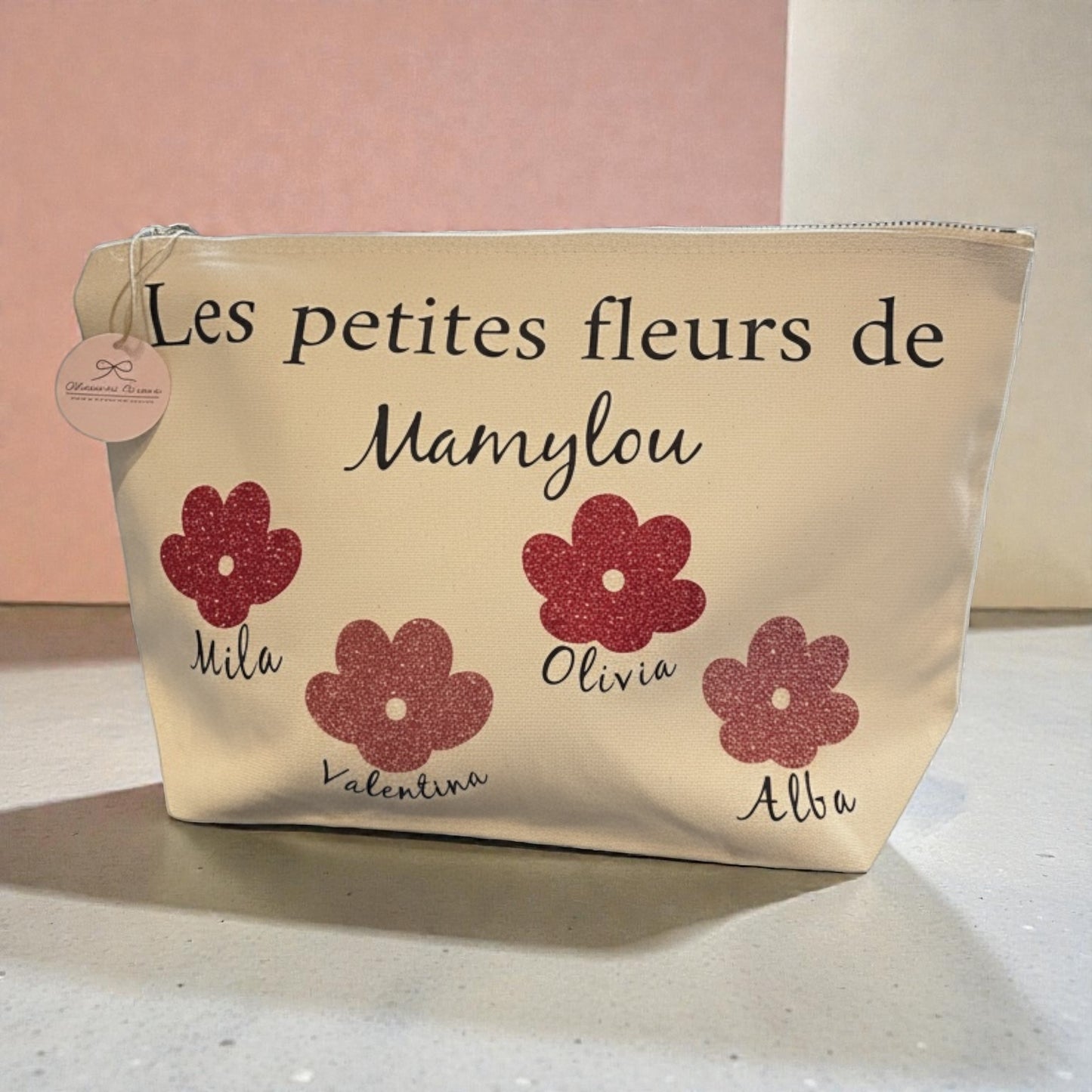 Trousse personnalisée fleurie pour Mamy