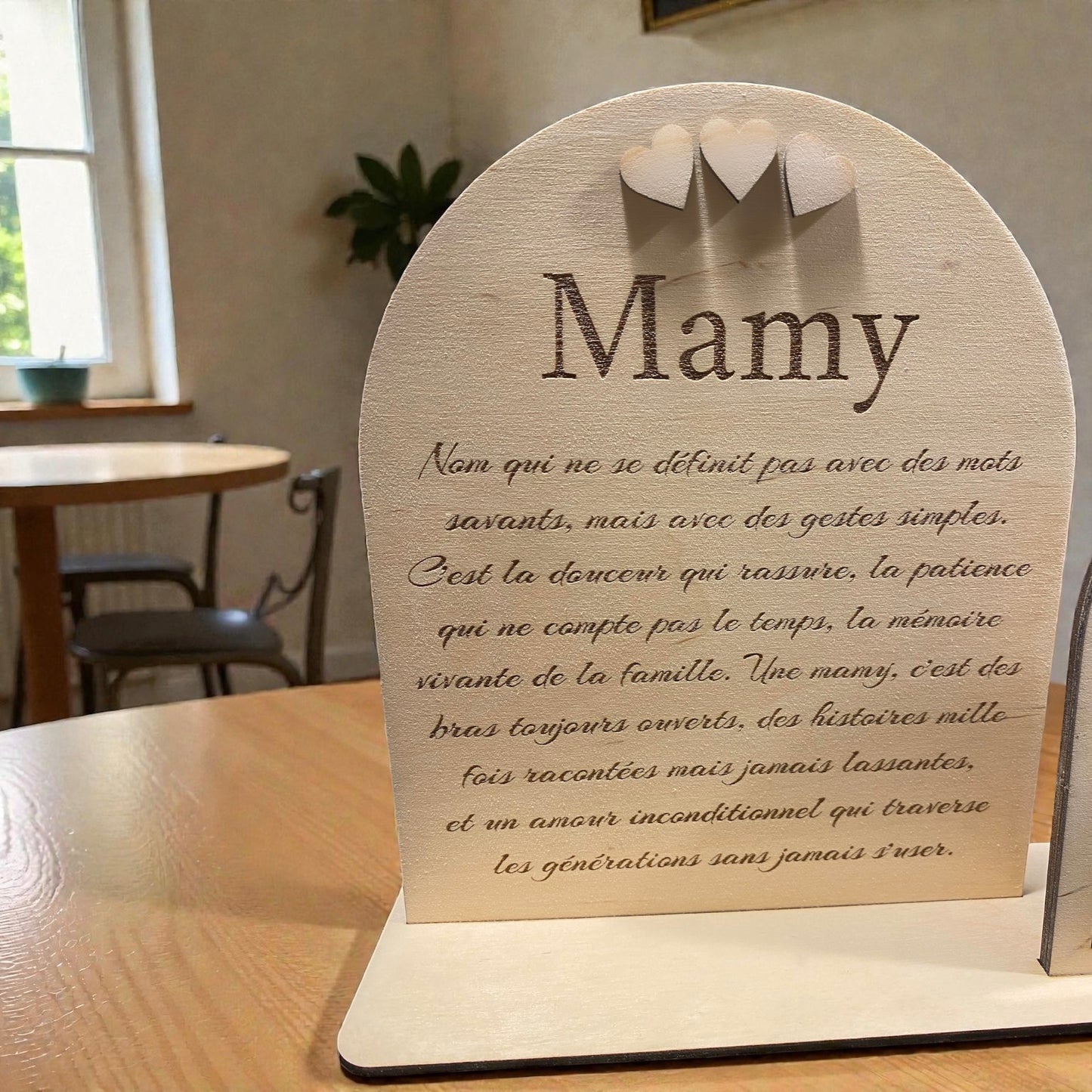 Cadre souvenir Mamy en bois personnalisé